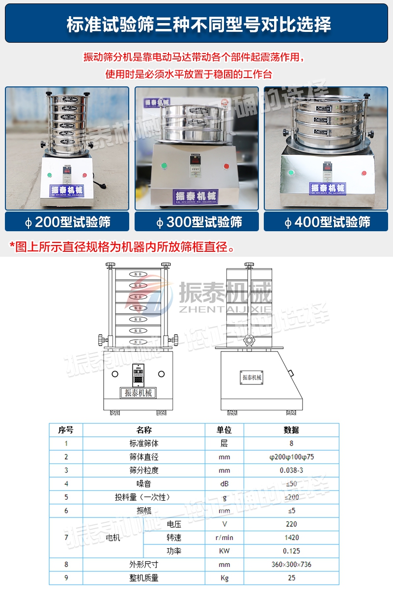 锌粉试验筛型号